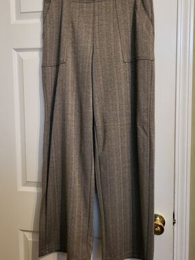 Max Studio Gray Wide-Leg Tweed Dress Pants